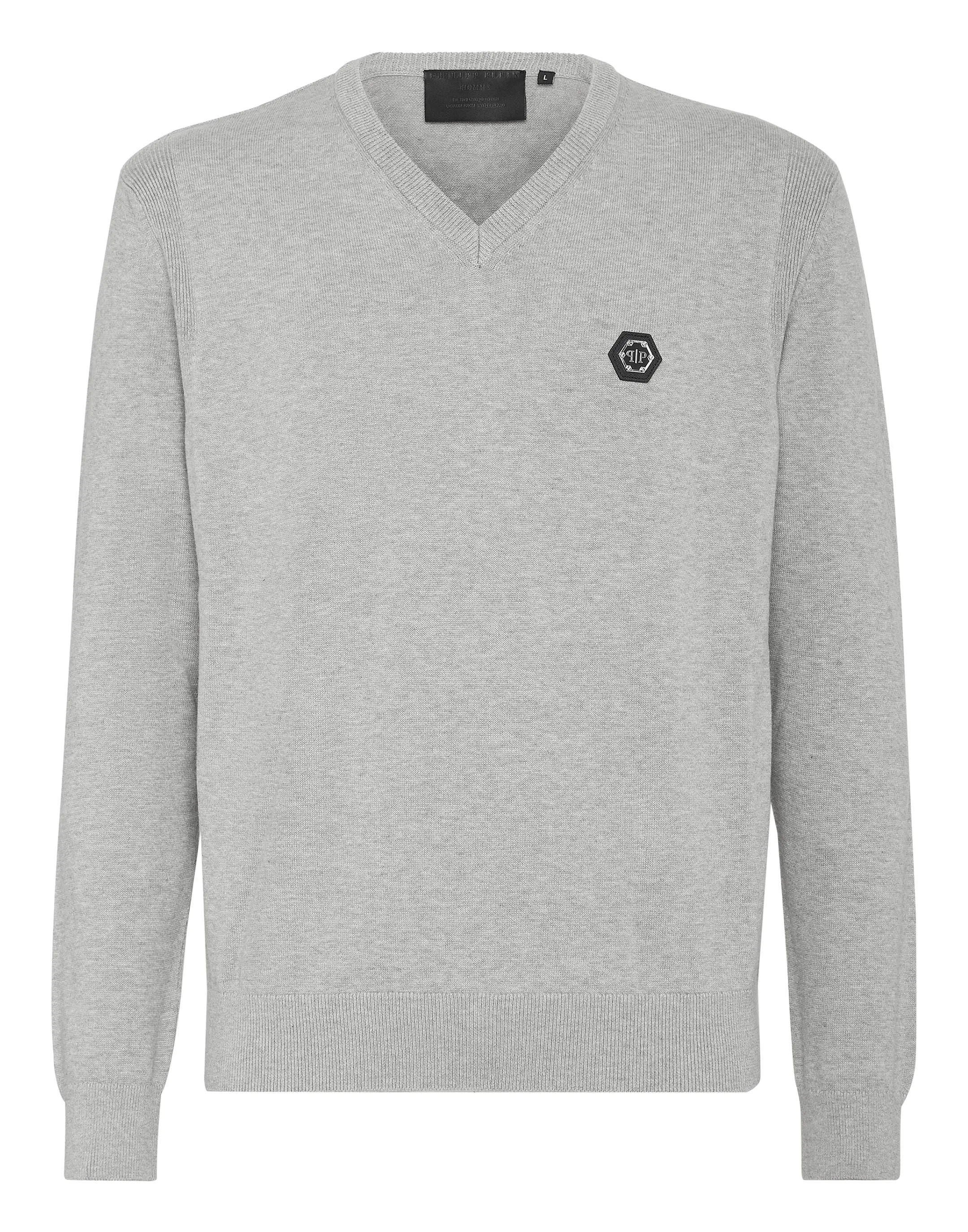 Cotton Pullover V-Neck LS