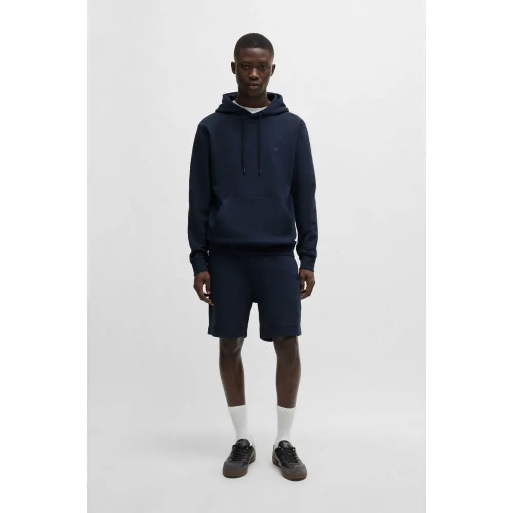 Cotton-terry regular-fit shorts with logo badge