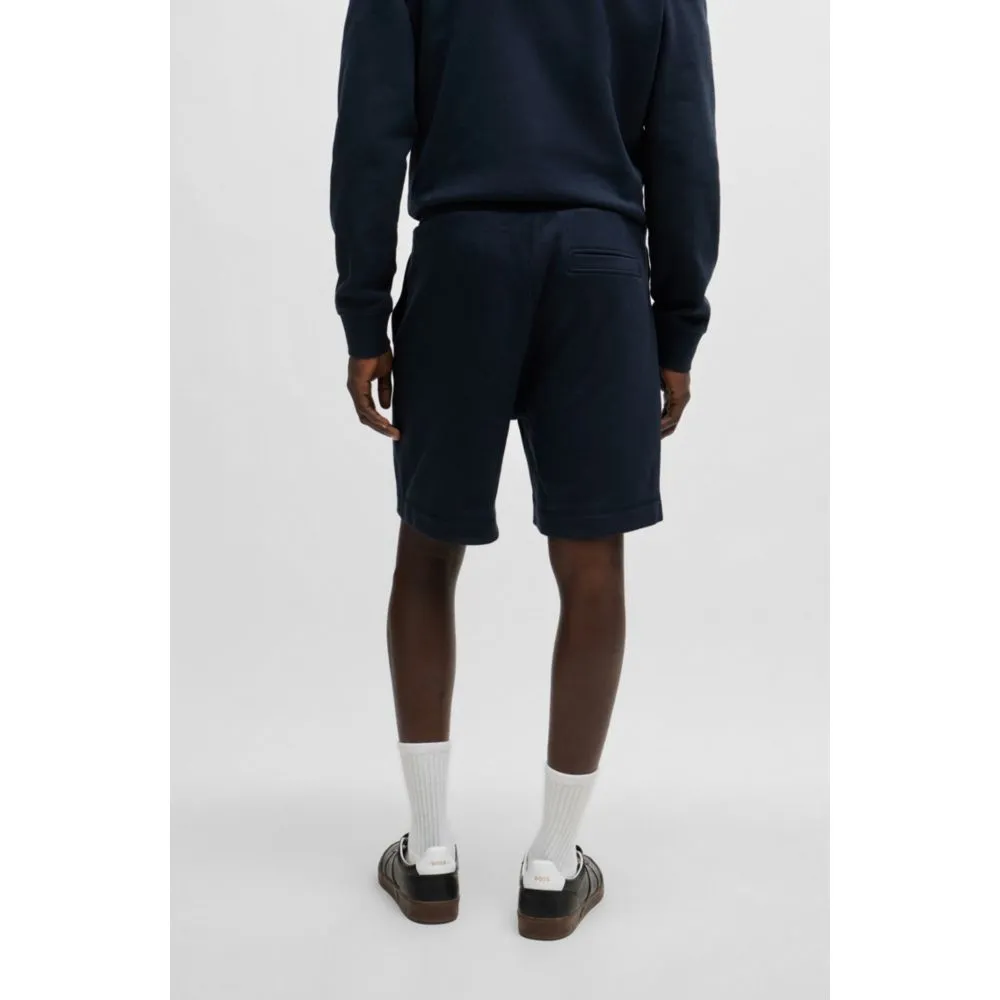 Cotton-terry regular-fit shorts with logo badge