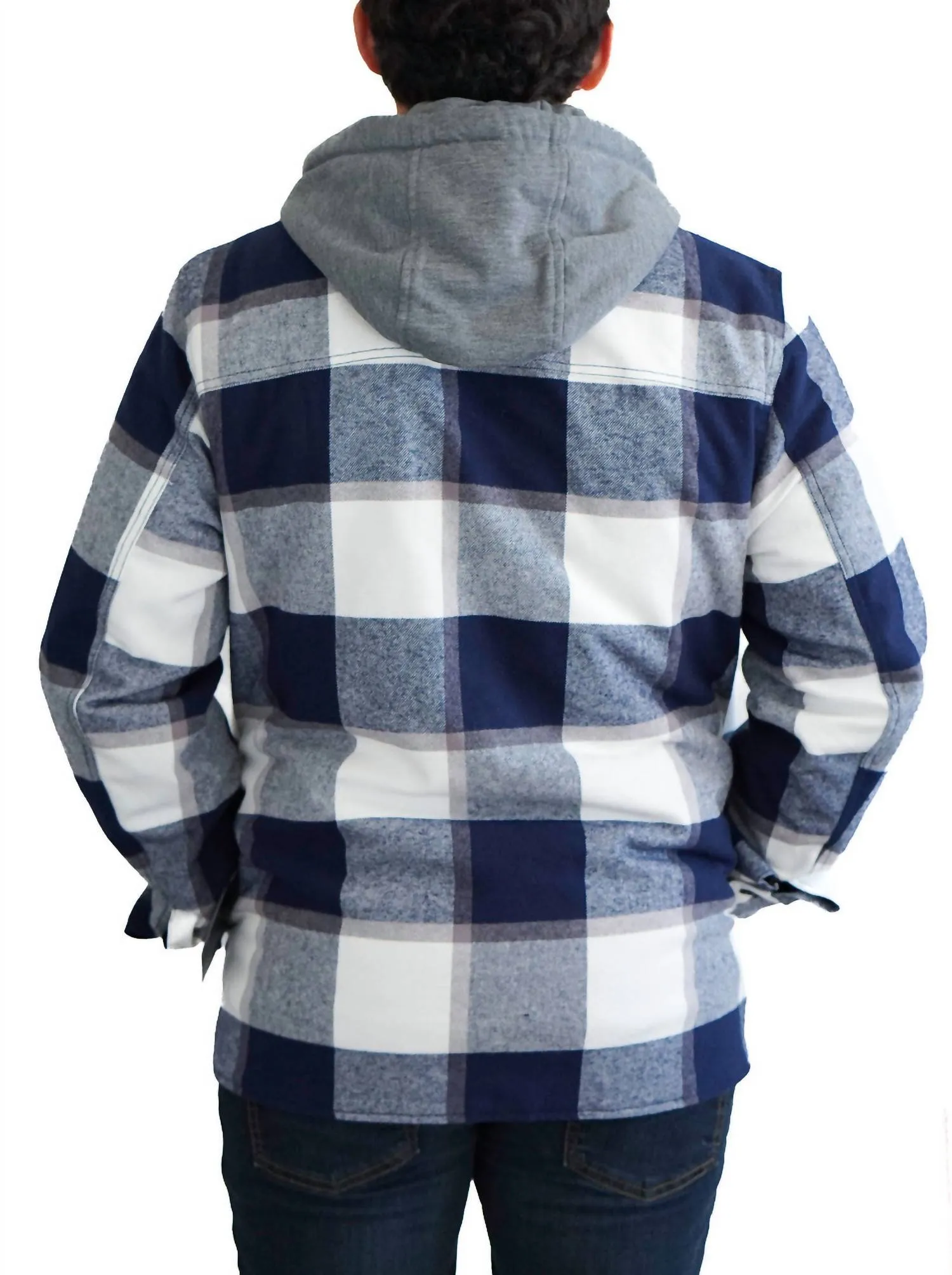 Cowboys Men's Starter Flannel Sherpa Shacket In Navy