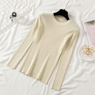 Crew Neck Women's Sweater Top