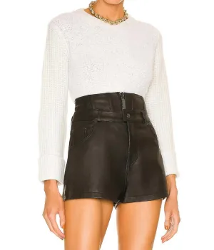 Cuffed Crew With Side Slits Top In Sparkle