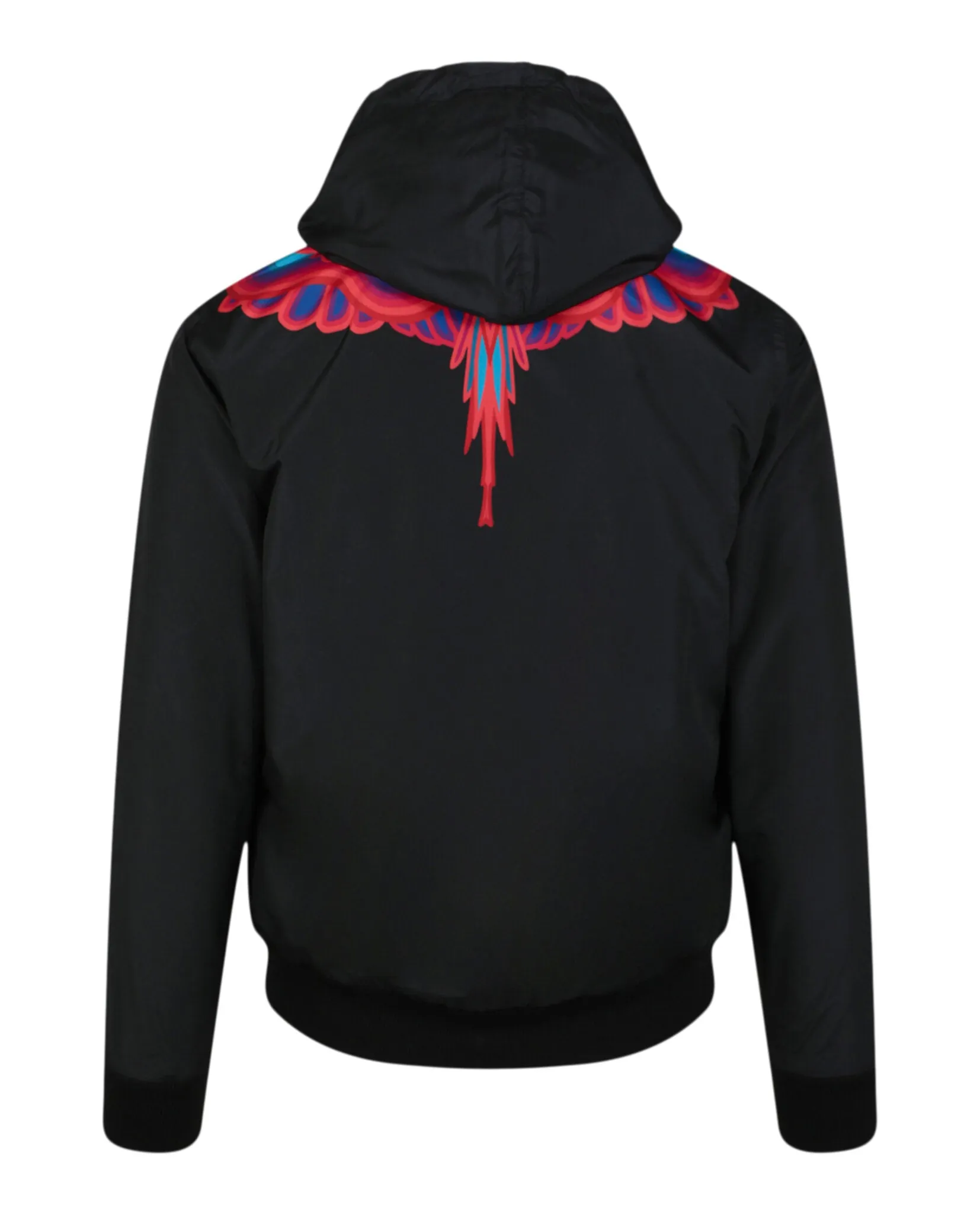 Curved Wings-Print Hoodie