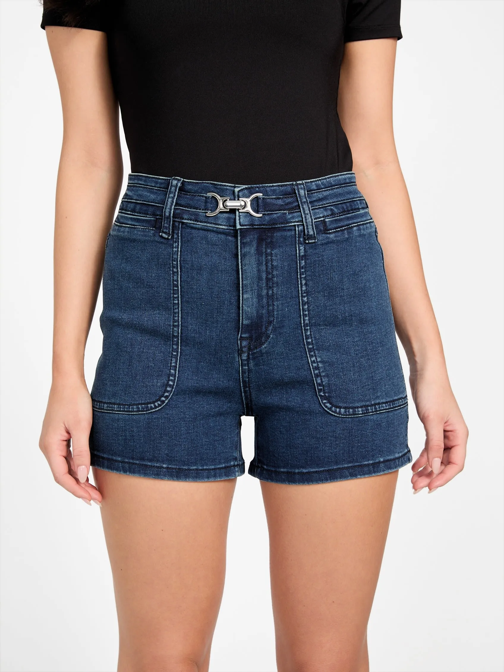 Dahlia High-Rise Denim Shorts