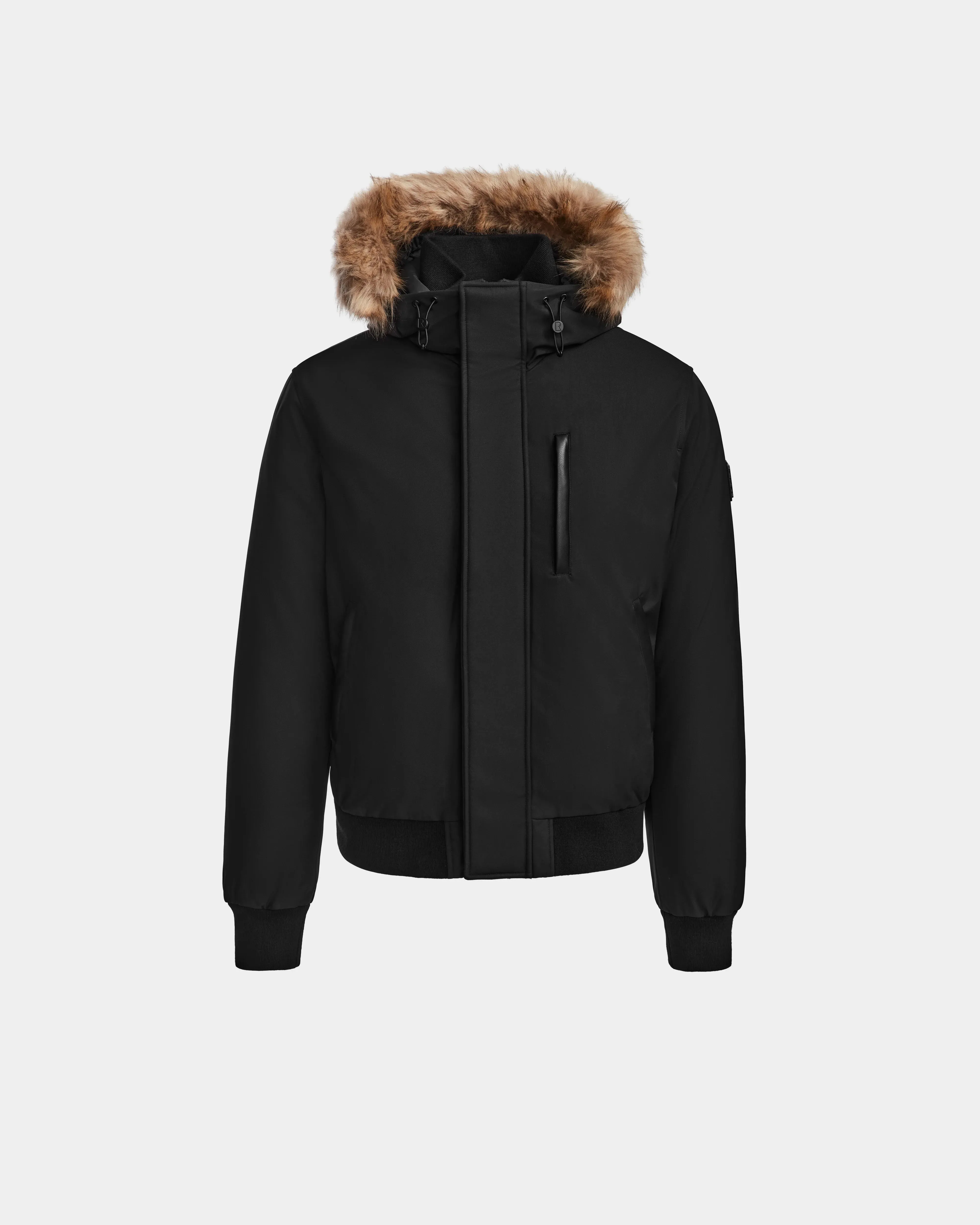 DEACON MEN'S DOWN BOMBER WITH REMOVABLE FAUX FUR