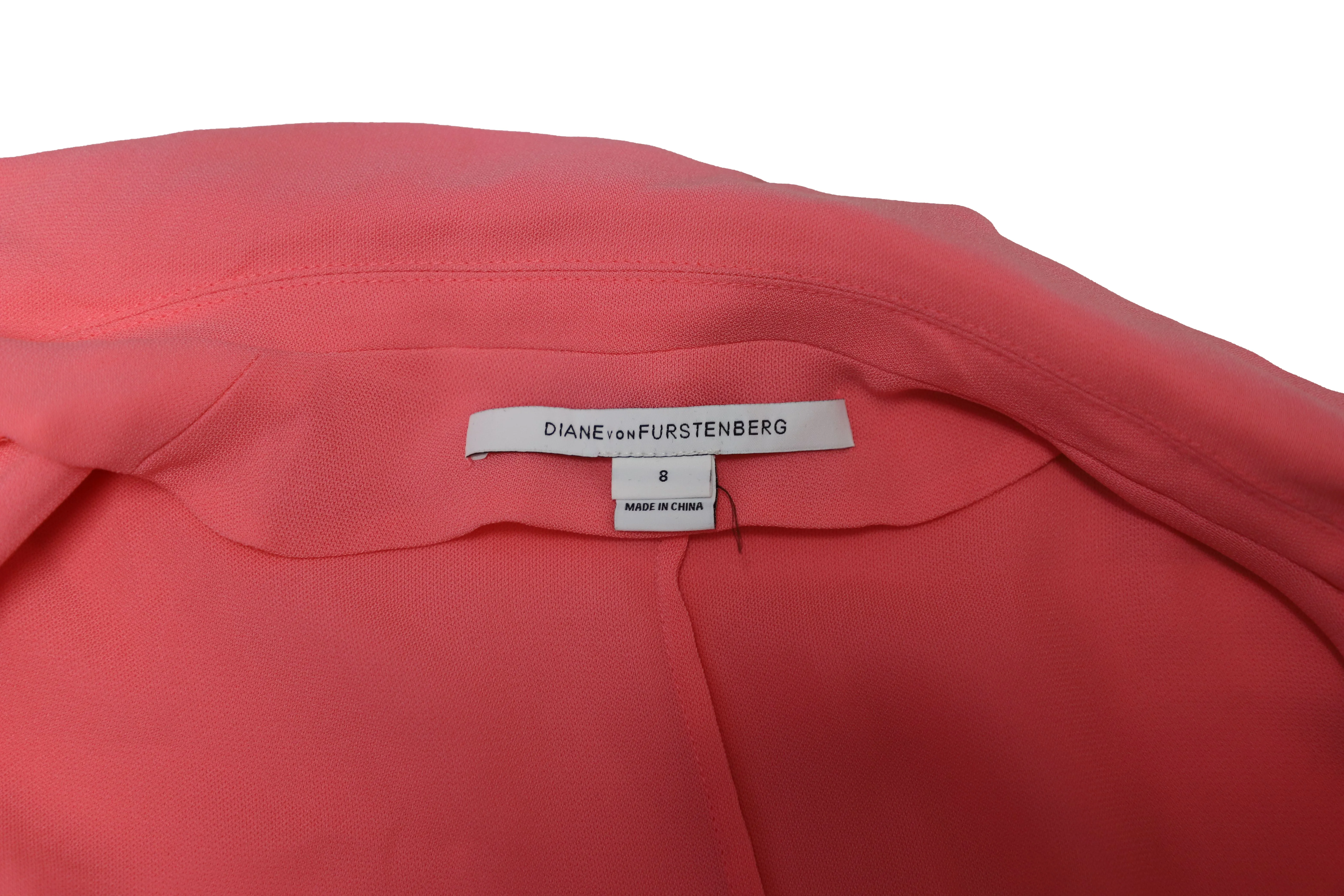 Diane Von Furstenberg Blazer Jacket in Pink Wool Blend