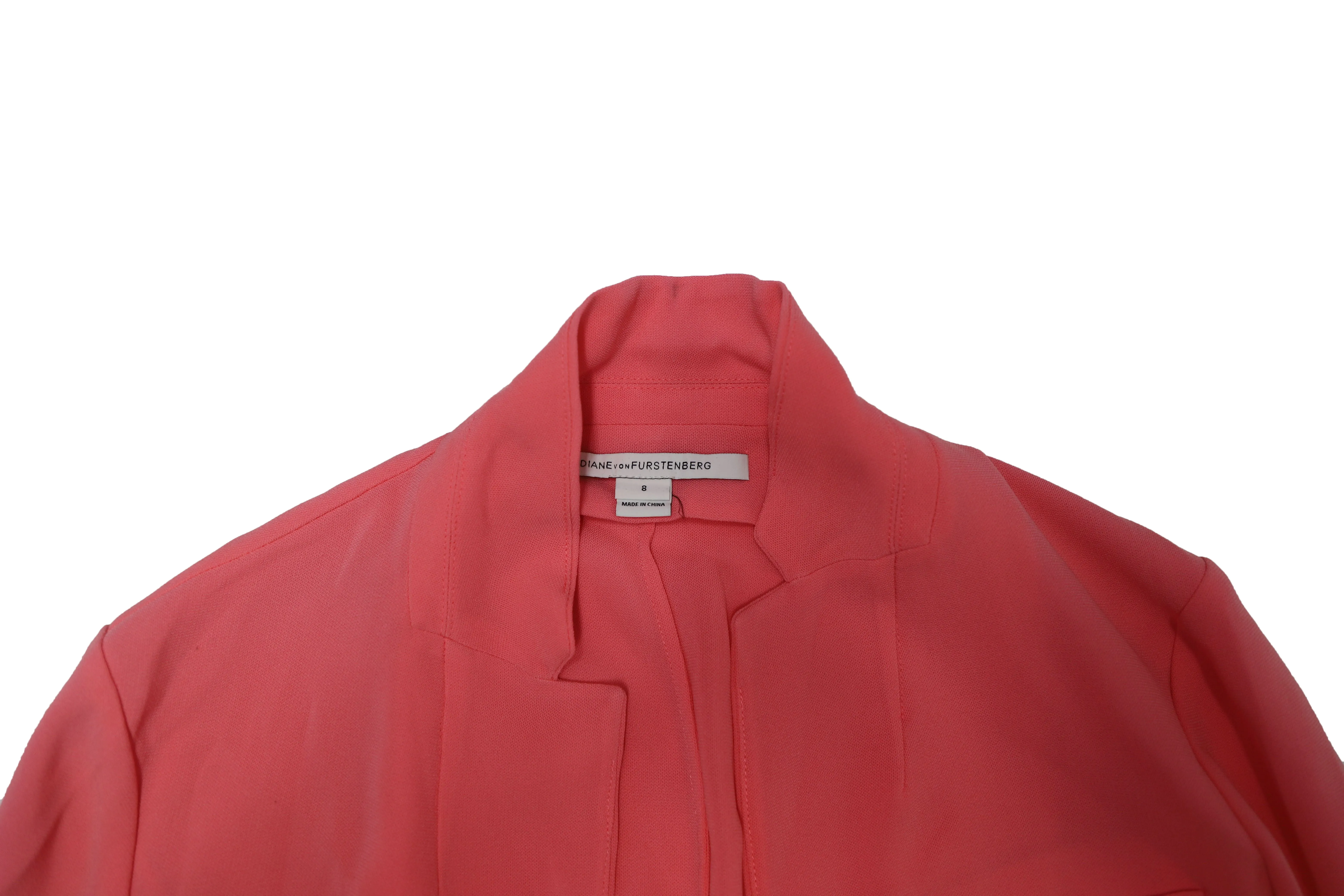 Diane Von Furstenberg Blazer Jacket in Pink Wool Blend