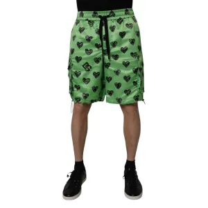 Dolce & Gabbana Heart Print Cargo Men Bermuda Men's Shorts (Pre-Owned)