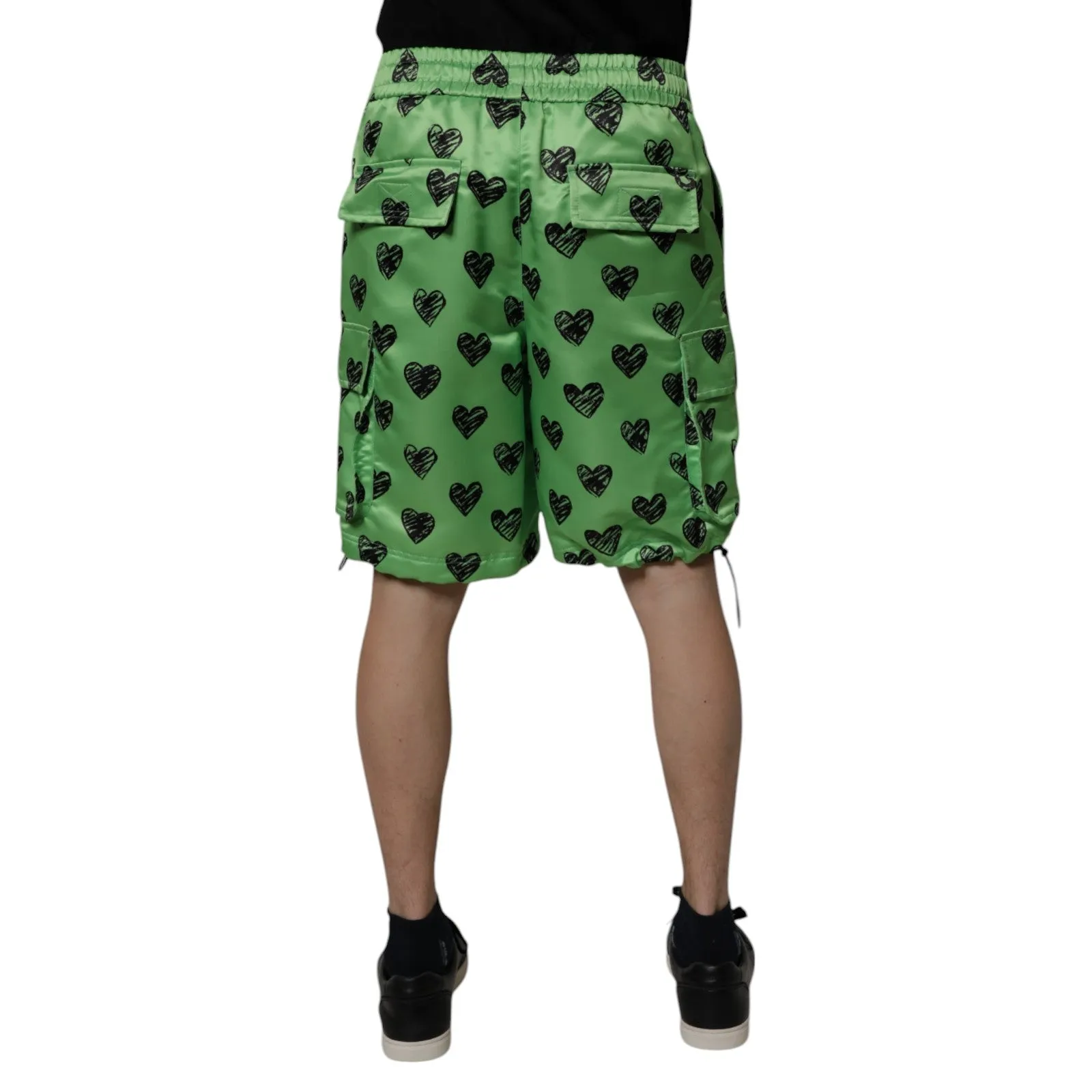Dolce & Gabbana Heart Print Cargo Men Bermuda Men's Shorts (Pre-Owned)