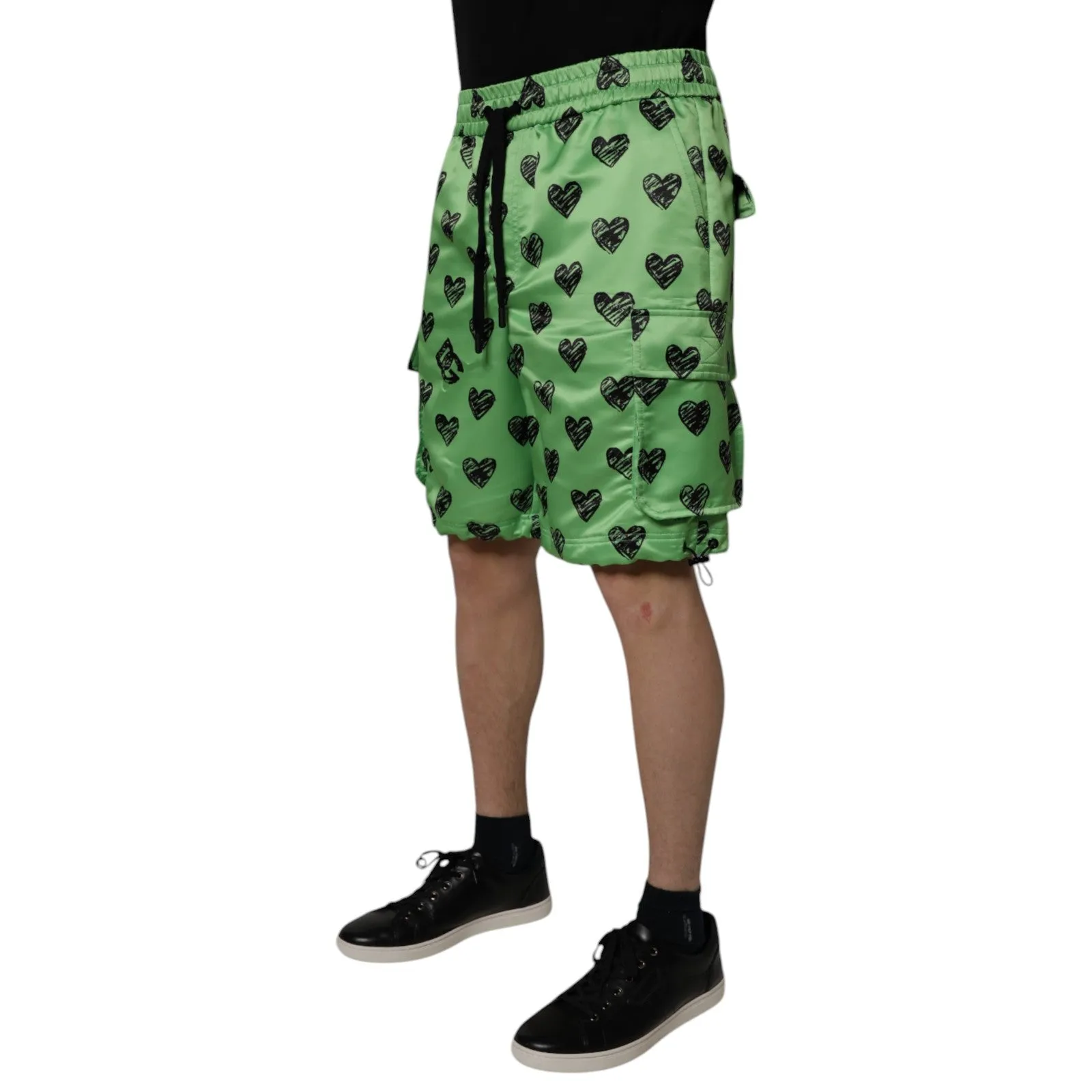 Dolce & Gabbana Heart Print Cargo Men Bermuda Men's Shorts (Pre-Owned)