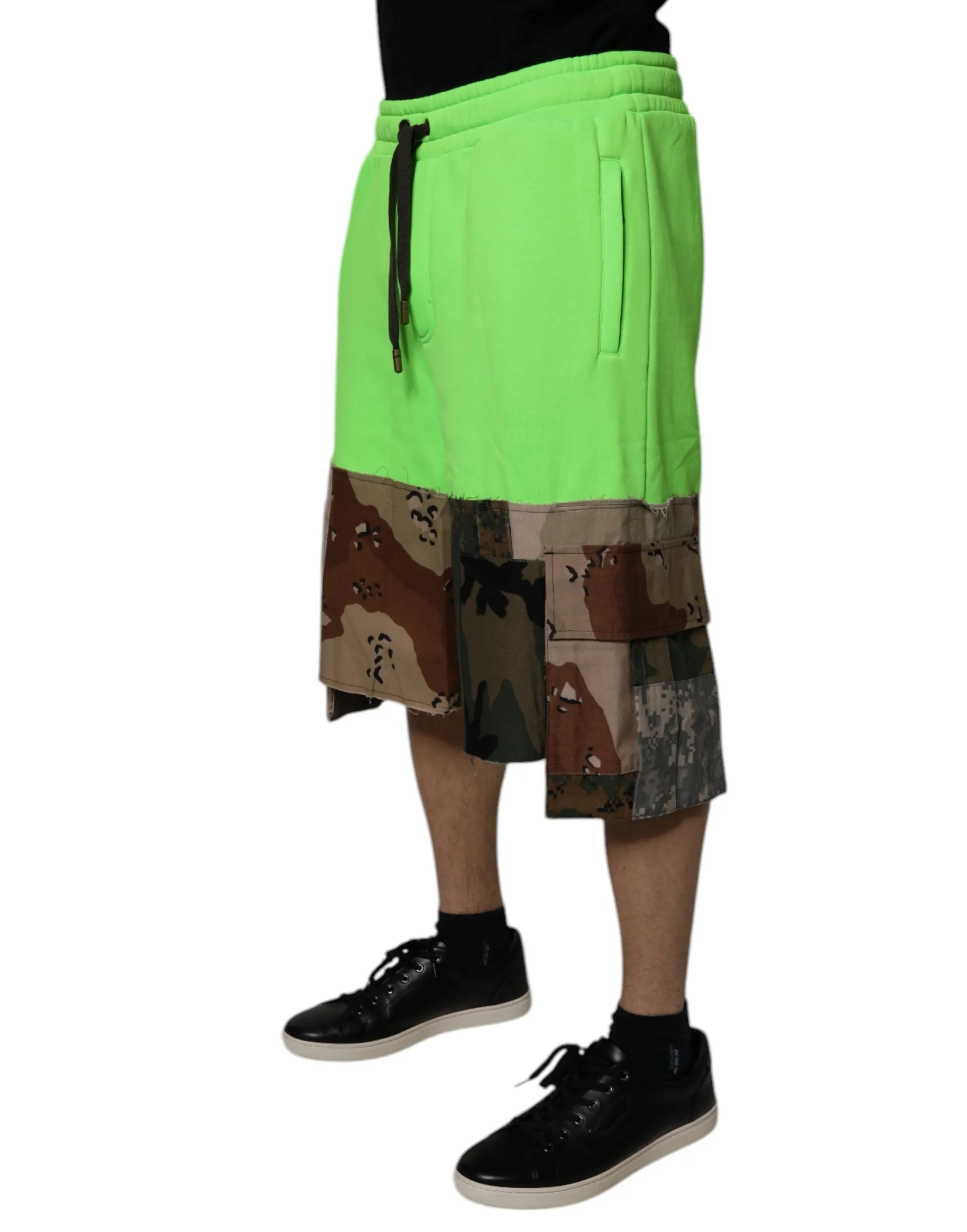 Dolce & Gabbana Patchwork Cargo Bermuda Men's Shorts (Pre-Owned)