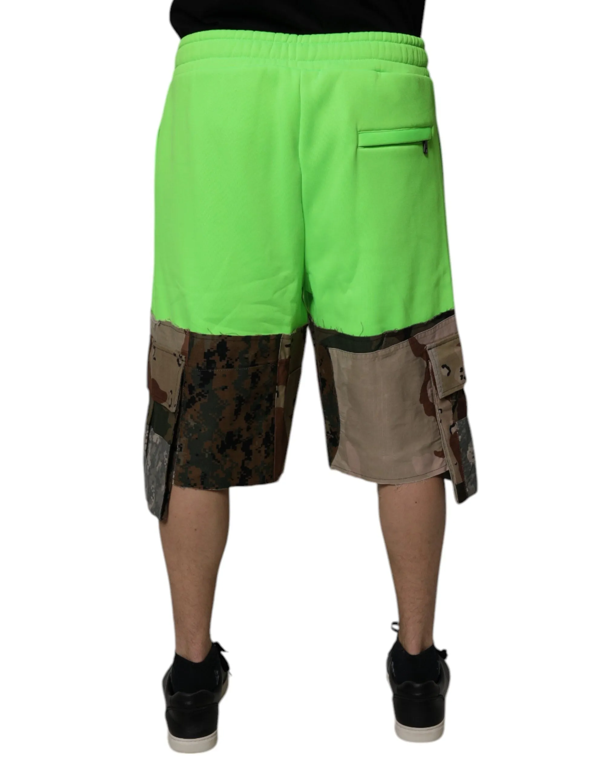 Dolce & Gabbana Patchwork Cargo Bermuda Men's Shorts (Pre-Owned)