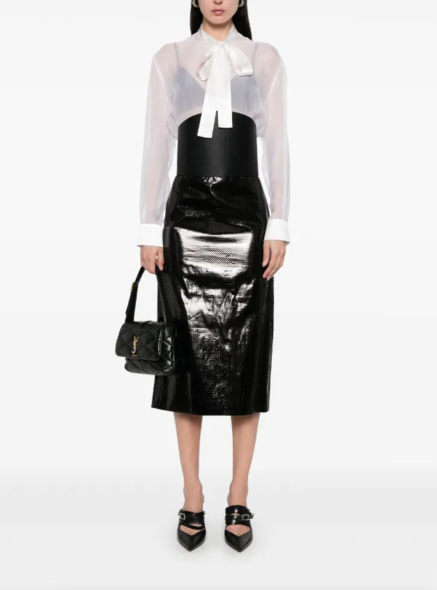 Dolce & Gabbana silk chiffon pussy-bow shirt