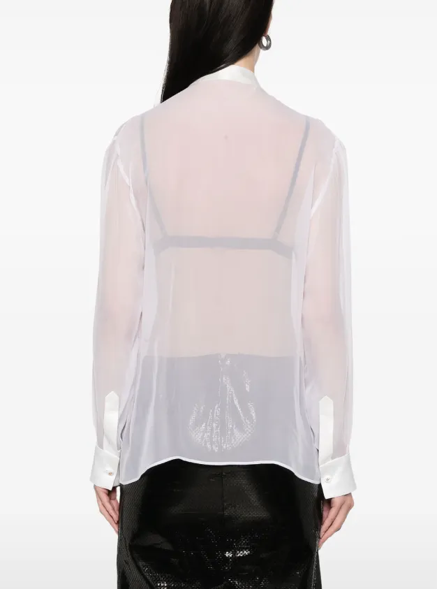 Dolce & Gabbana silk chiffon pussy-bow shirt