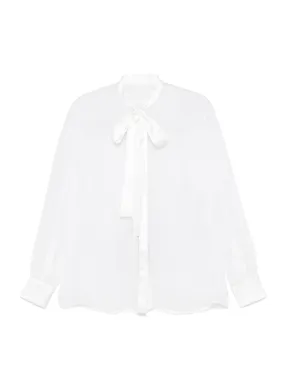 Dolce & Gabbana silk chiffon pussy-bow shirt