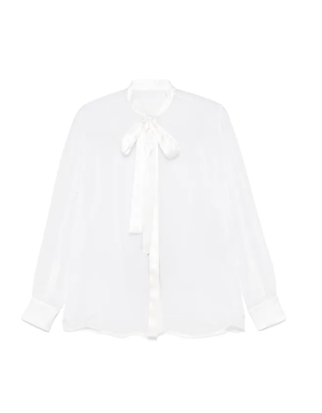 Dolce & Gabbana silk chiffon pussy-bow shirt