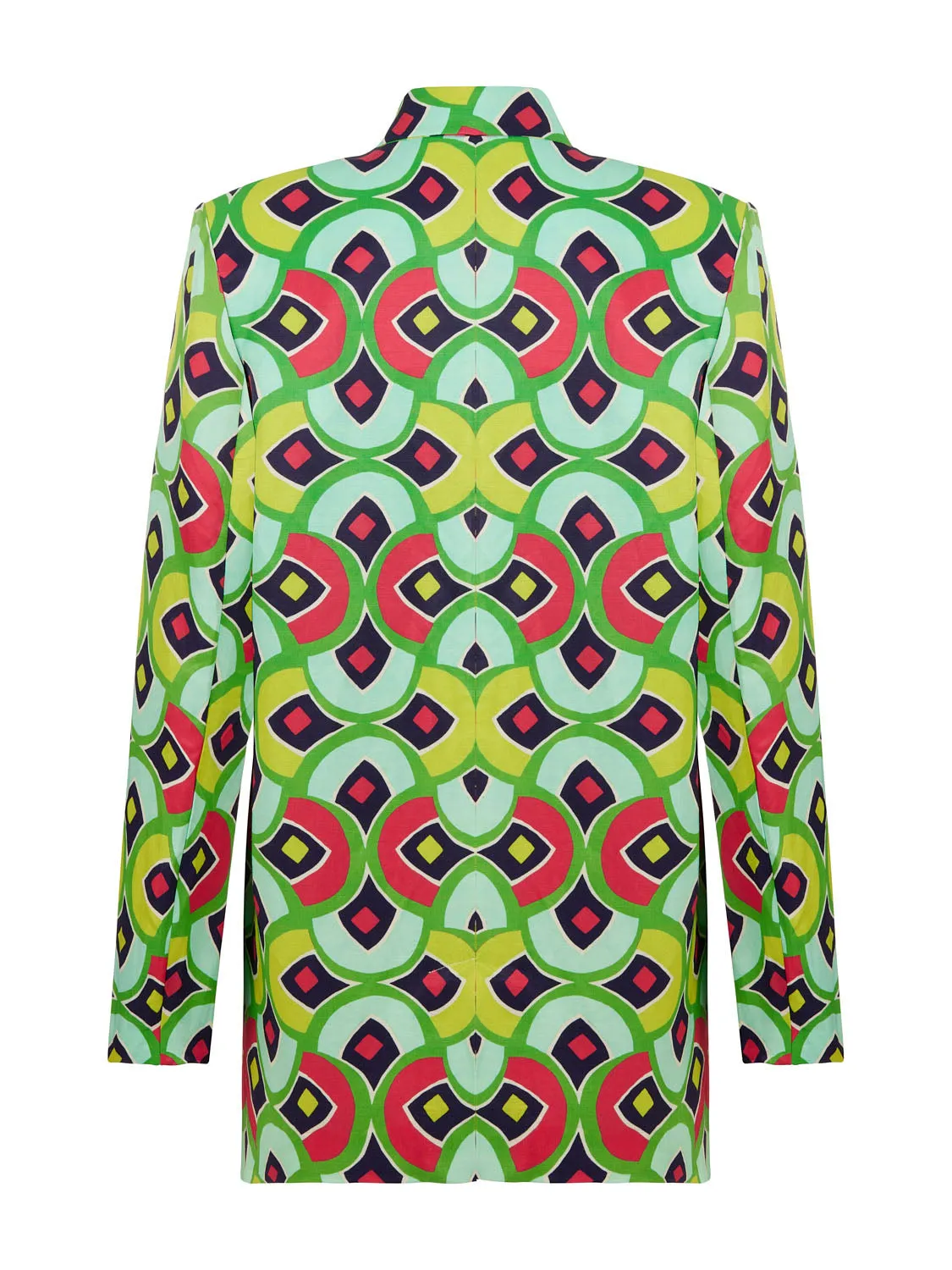 Double-Breasted Print Jacket