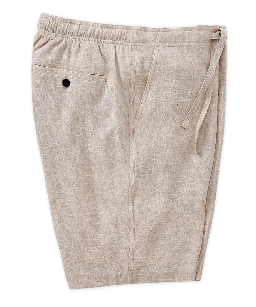 Drawstring Linen Blend Short