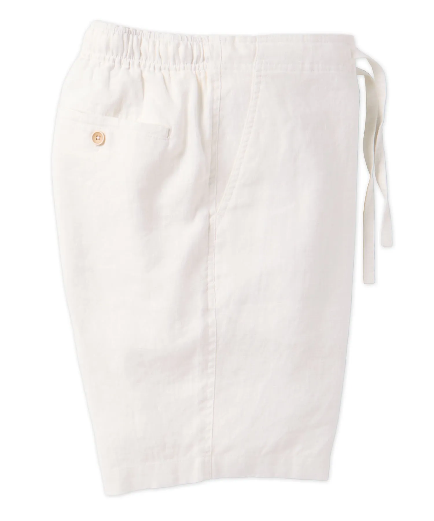 Drawstring Linen Blend Short