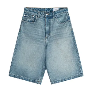 Drop Crotch Denim Shorts 'Light Indigo'