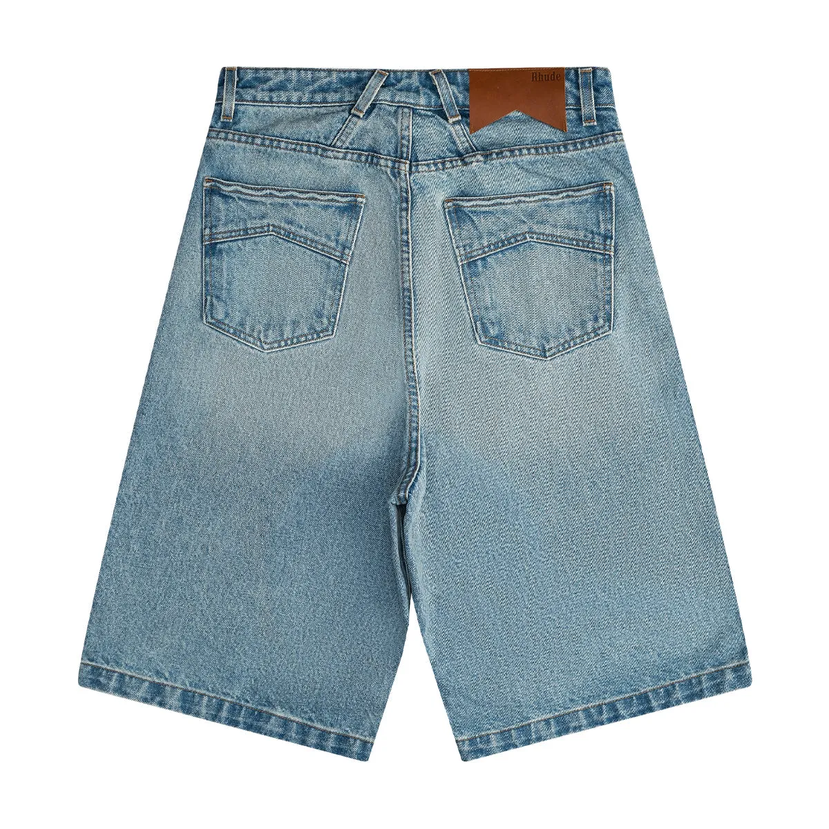 Drop Crotch Denim Shorts 'Light Indigo'