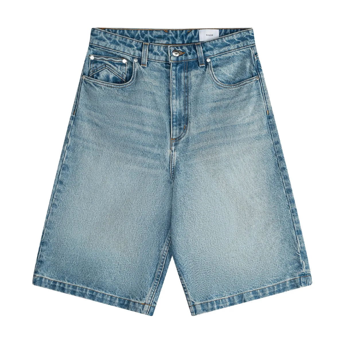 Drop Crotch Denim Shorts 'Light Indigo'