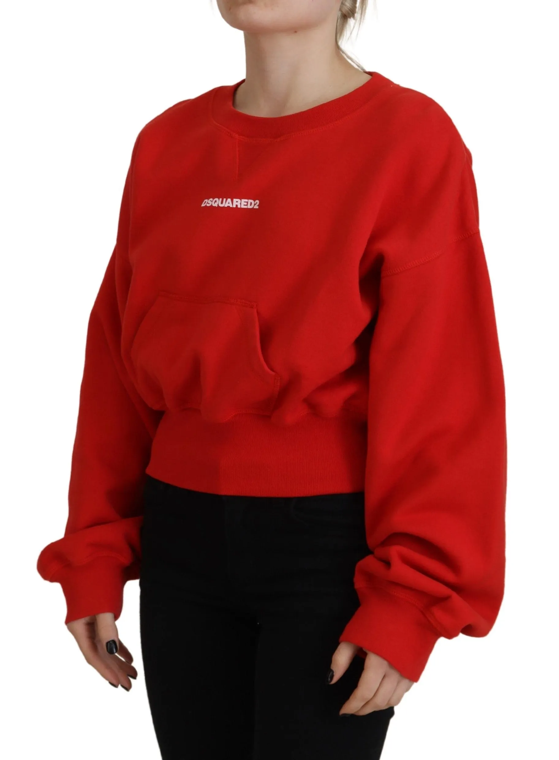 Dsqua² Logo Print Women Crew Neck Long Sleeve Women's Sweater (Pre-Owned)