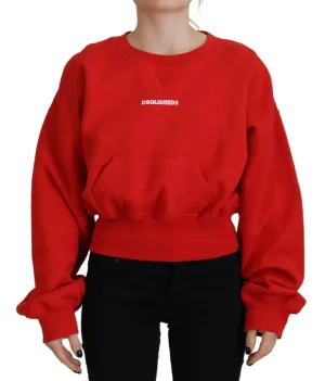 Dsqua² Logo Print Women Crew Neck Long Sleeve Women's Sweater (Pre-Owned)