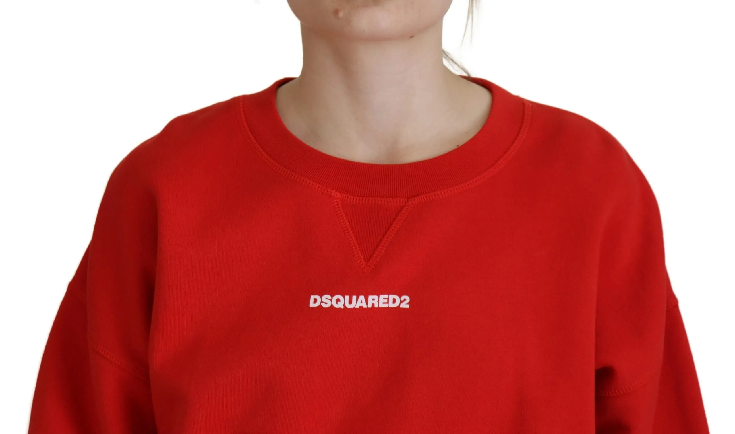 Dsqua² Logo Print Women Crew Neck Long Sleeve Women's Sweater (Pre-Owned)