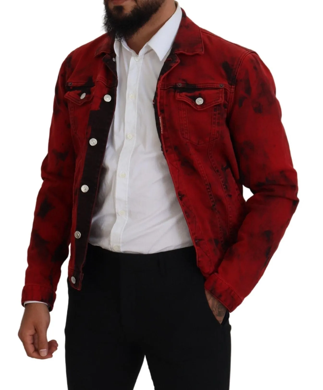 Dsqua²   Tie Dye Colla Men blue Men's Jacket