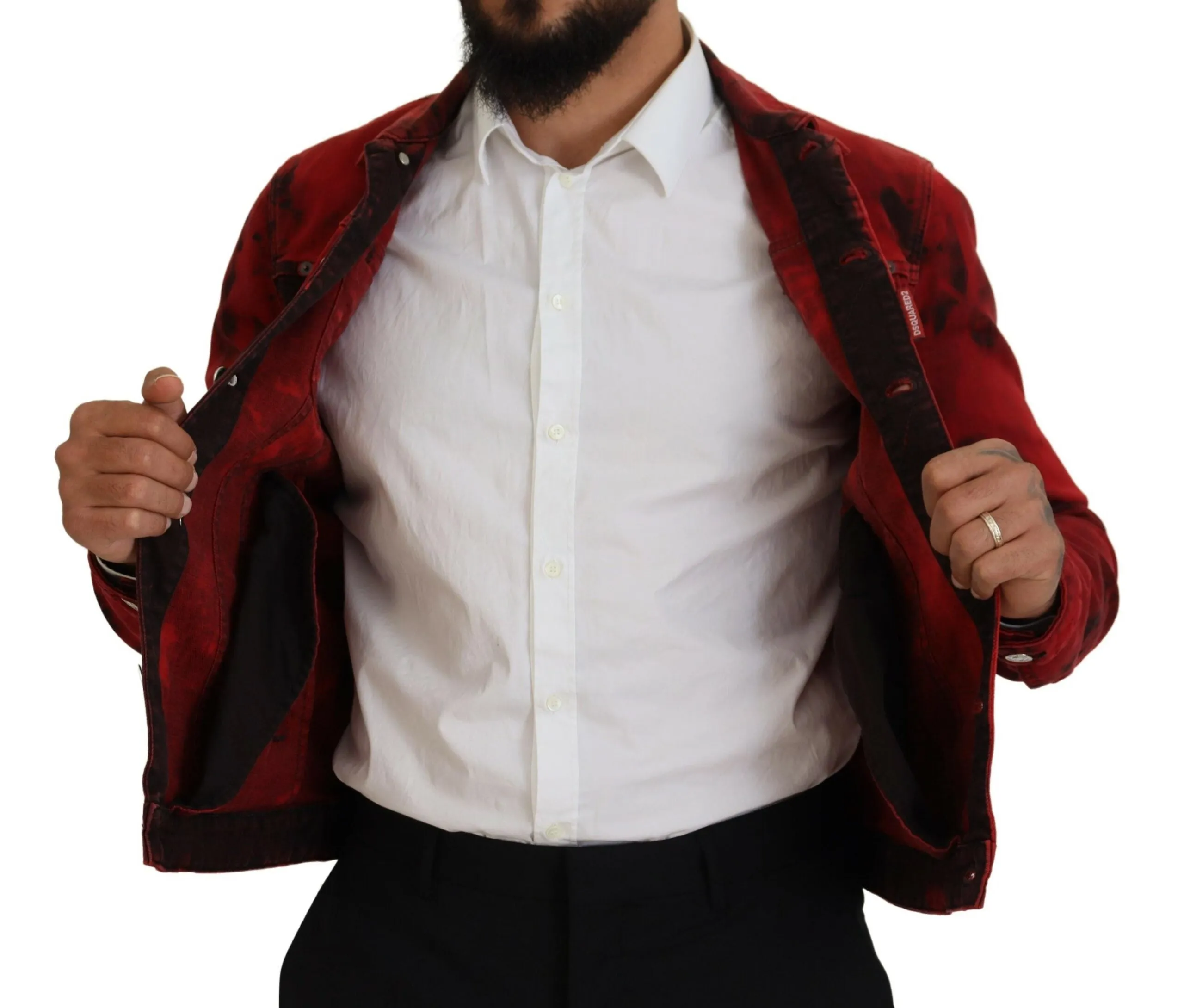 Dsqua²   Tie Dye Colla Men blue Men's Jacket