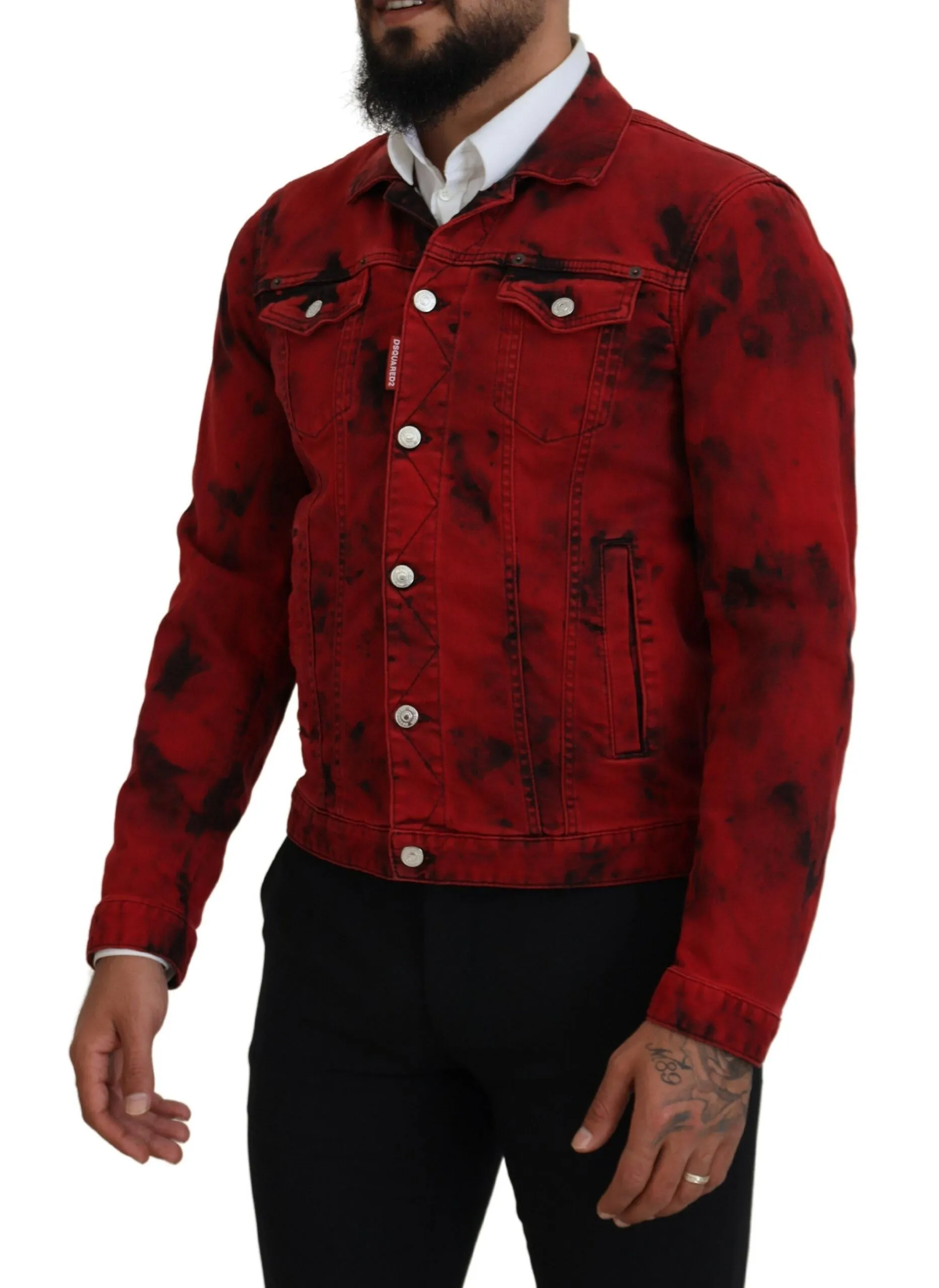 Dsqua²   Tie Dye Colla Men blue Men's Jacket