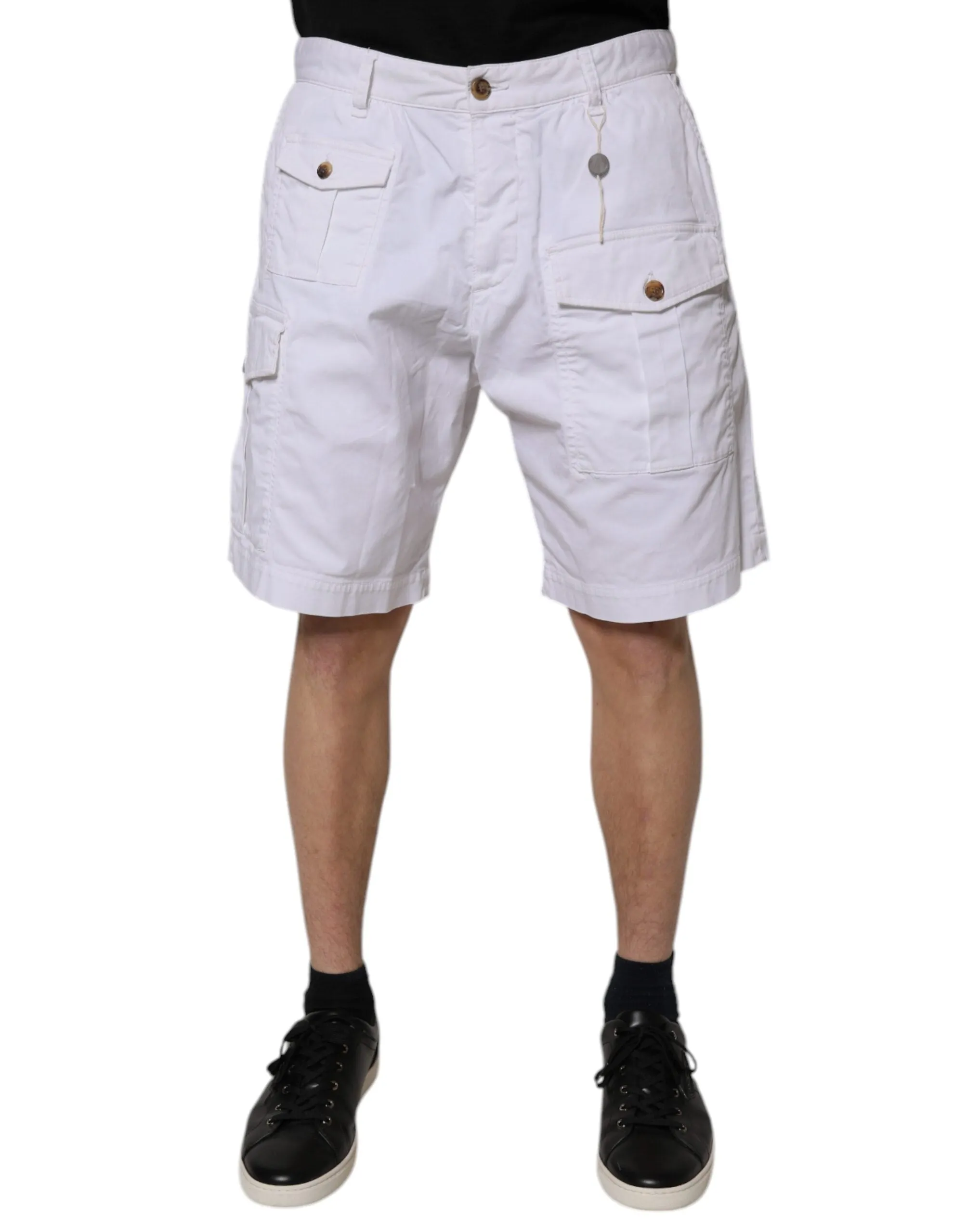Dsquared² Cargo blue Mid Waist Casual Bermuda Men's Shorts