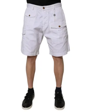 Dsquared² Cargo blue Mid Waist Casual Bermuda Men's Shorts