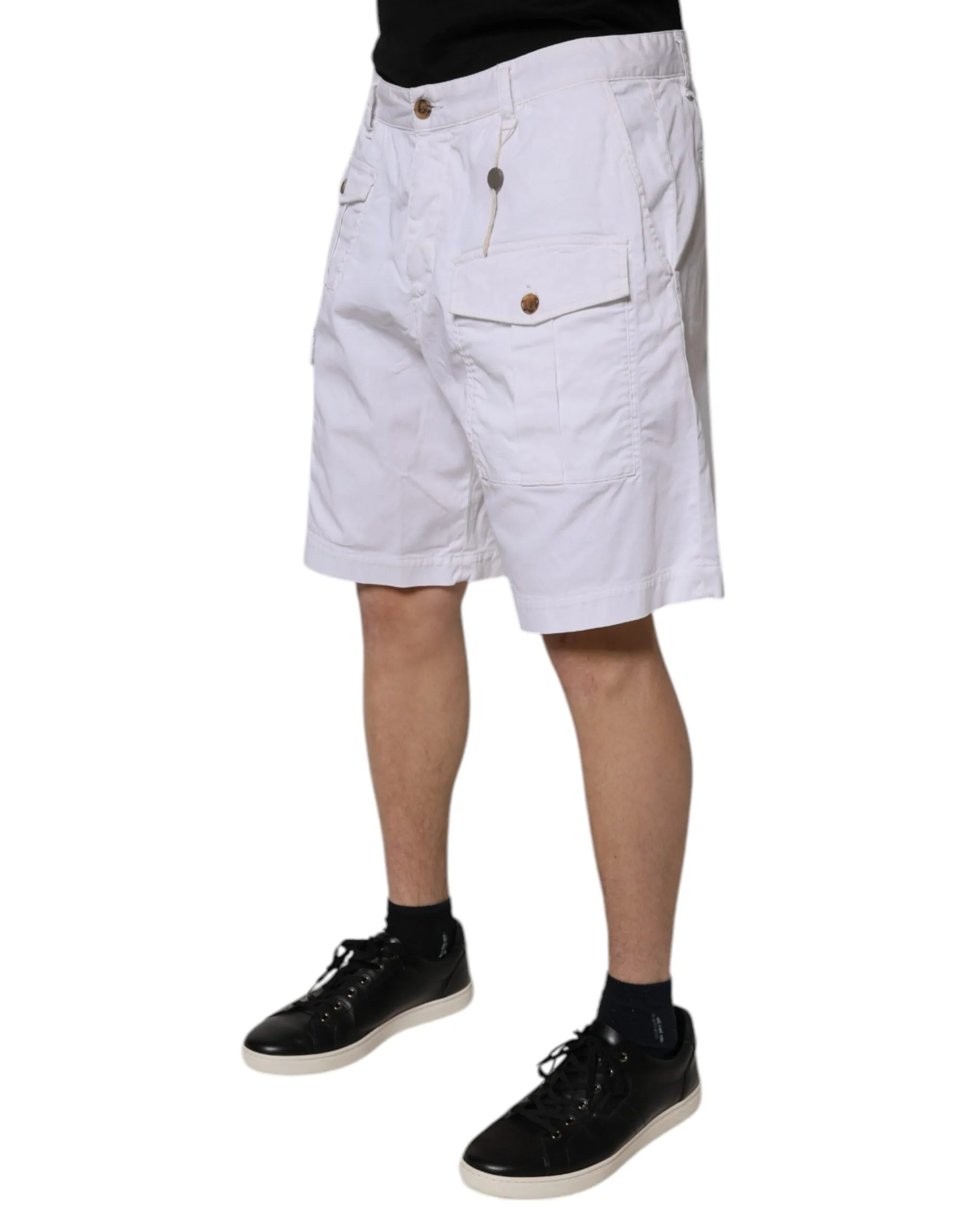 Dsquared² Cargo blue Mid Waist Casual Bermuda Men's Shorts