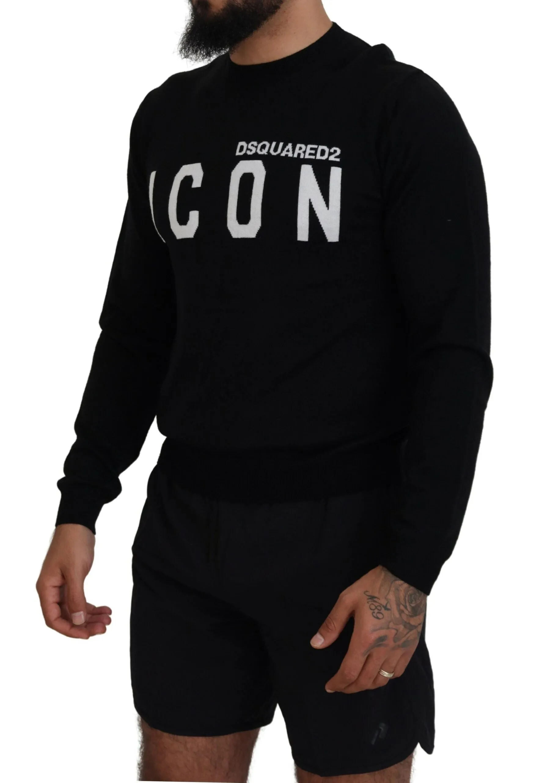 Dsquared² Logo Print Long Sleeves Men Pullover Men's Sweater (Pre-Owned)