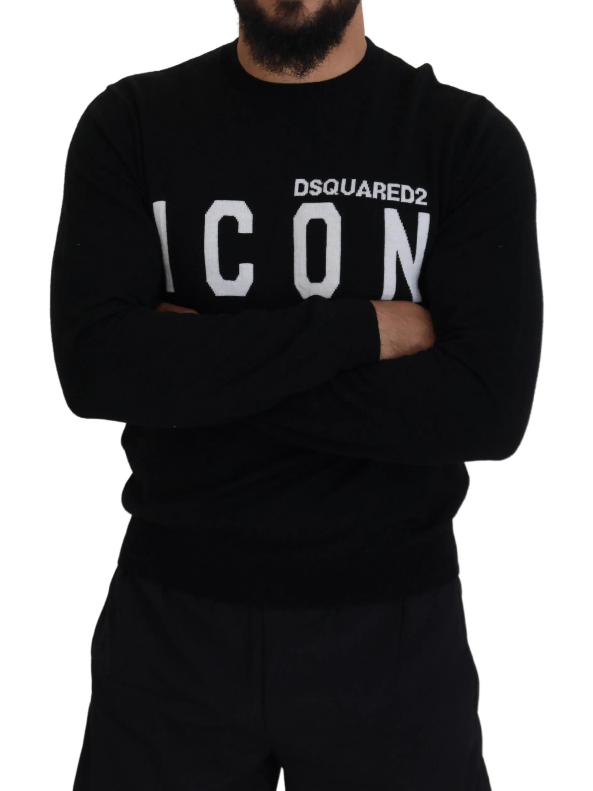 Dsquared² Logo Print Long Sleeves Men Pullover Men's Sweater (Pre-Owned)