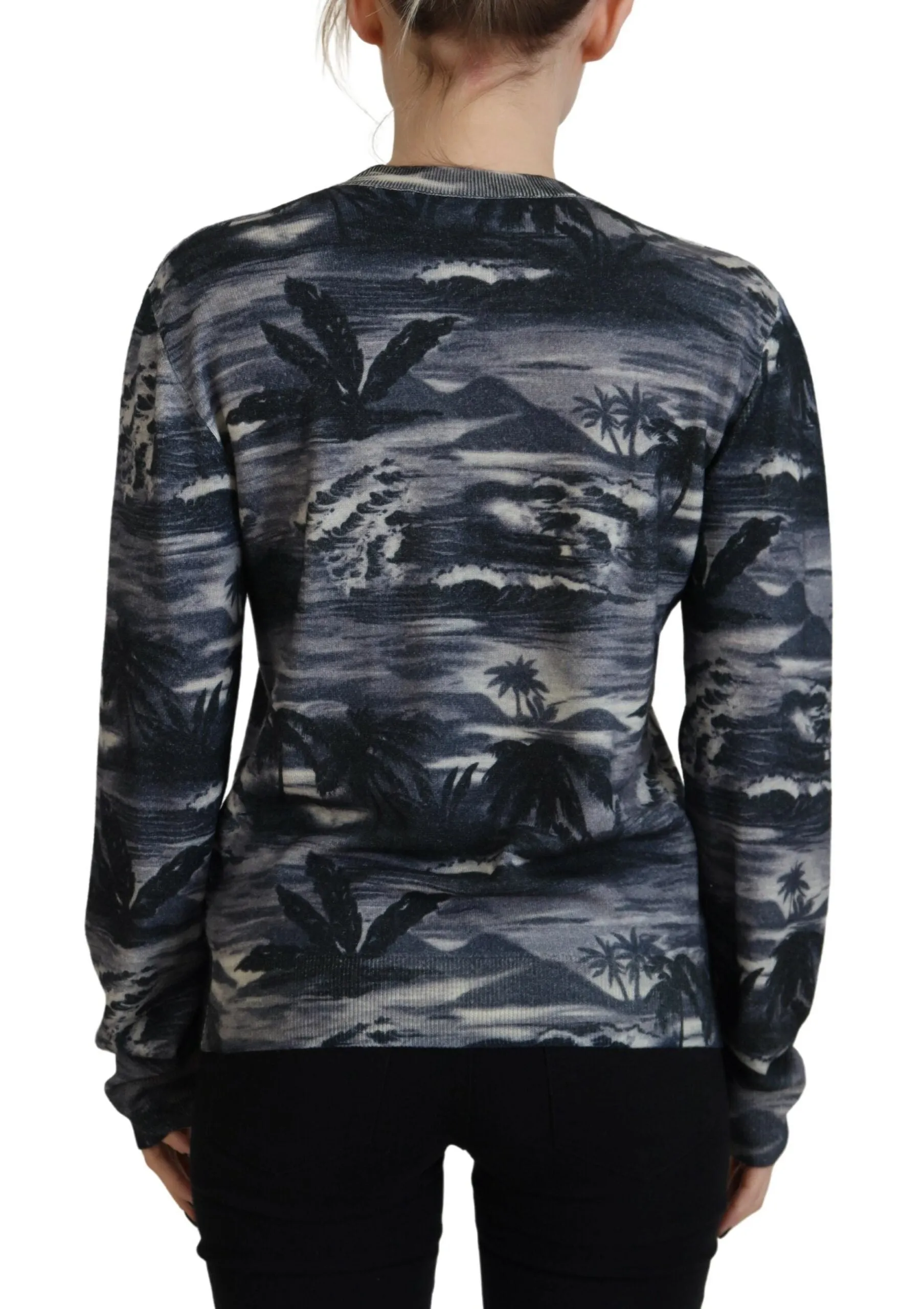 Dsquared² Long Sleeve Thunder Sky Print Casual Women's Sweater (Pre-Owned)