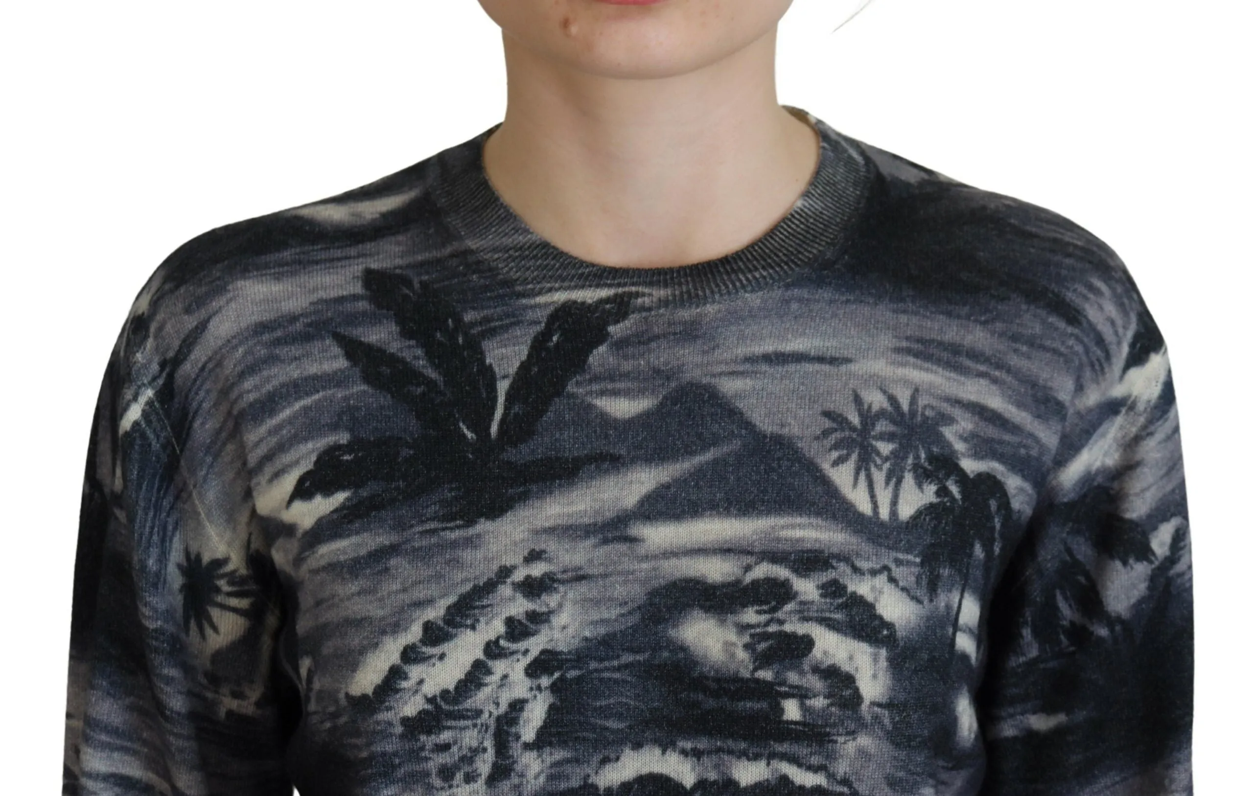 Dsquared² Long Sleeve Thunder Sky Print Casual Women's Sweater (Pre-Owned)