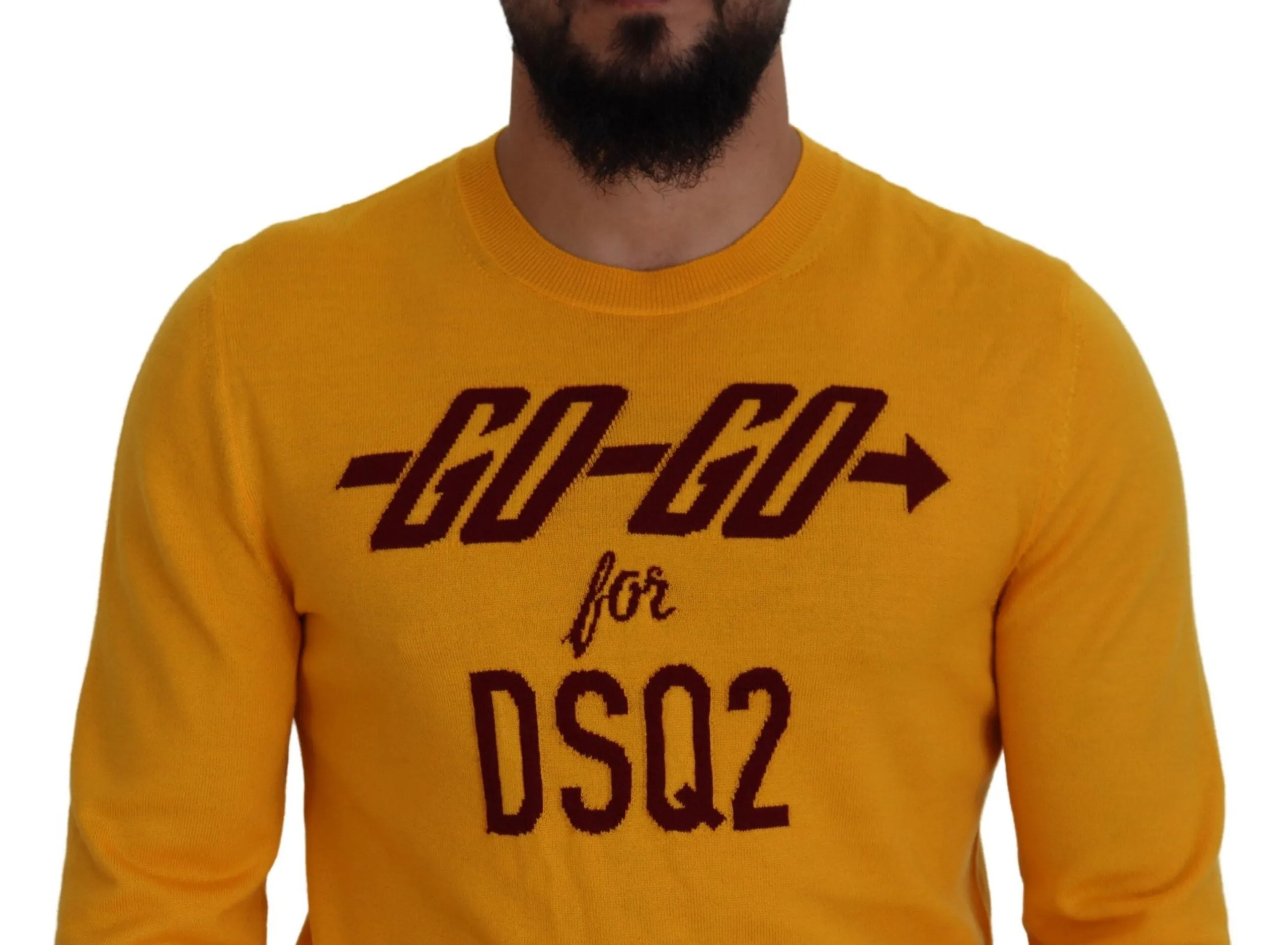 Dsquared² Wool Long Sleeves Men Pullover Men's Sweater (Pre-Owned)
