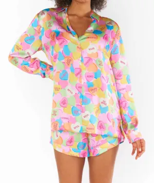 Early Riser Pj Set Candy Crush In Multi