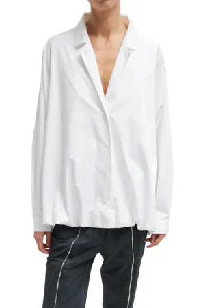 Eco Poplin Bubble Hem Shirt Jacket
