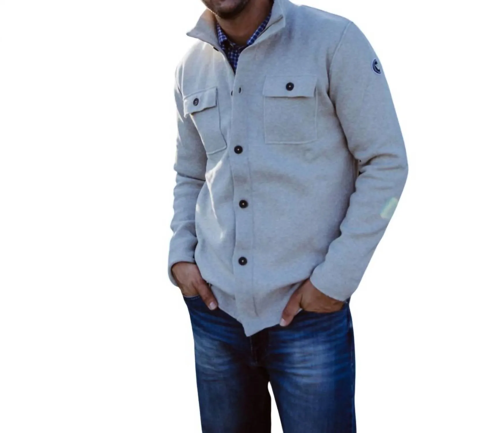 Edwin Wind Proof Jacket In Grey Melange