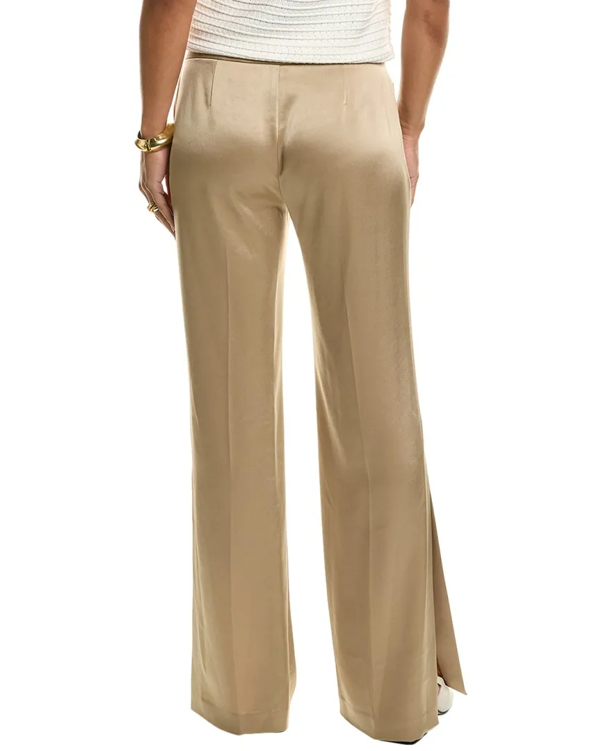 Elie Tahari Satin Side Slit Pant