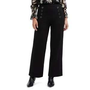 Ellen Tracy Women's Wide Leg Pant with Button Detail