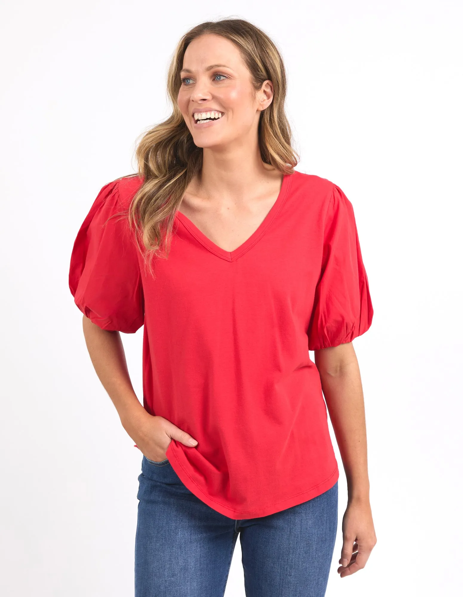 Elm Joy S/S Tee Bittersweet Red