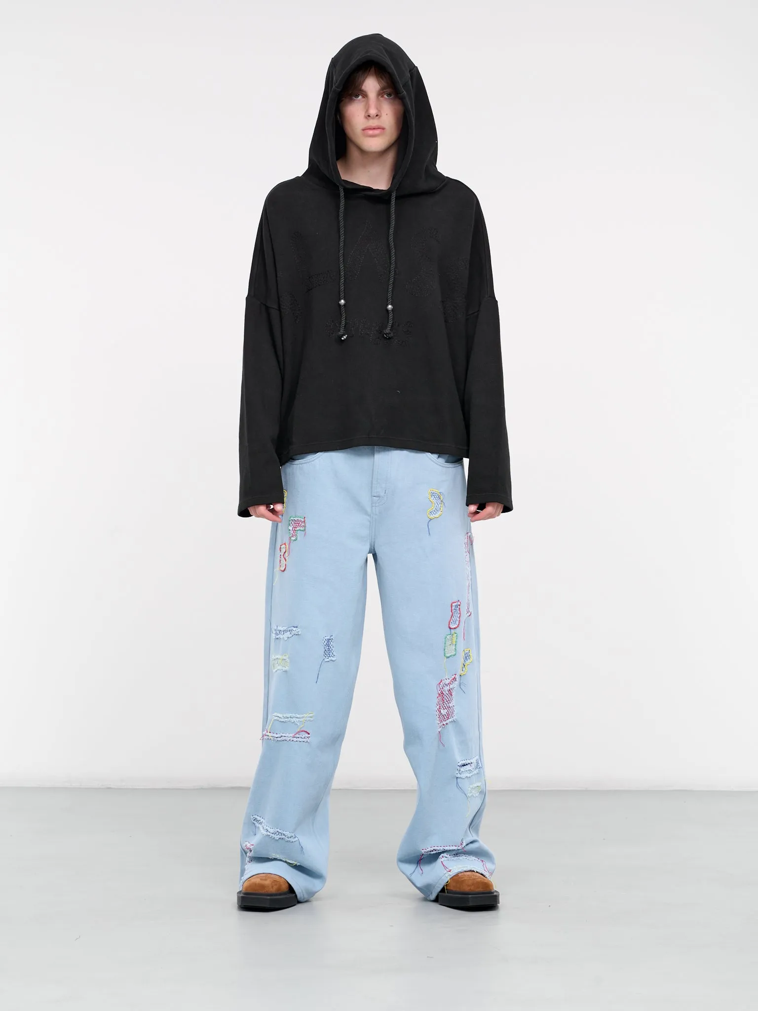 Embroidered Hoodie (601241203-1-BLACK)