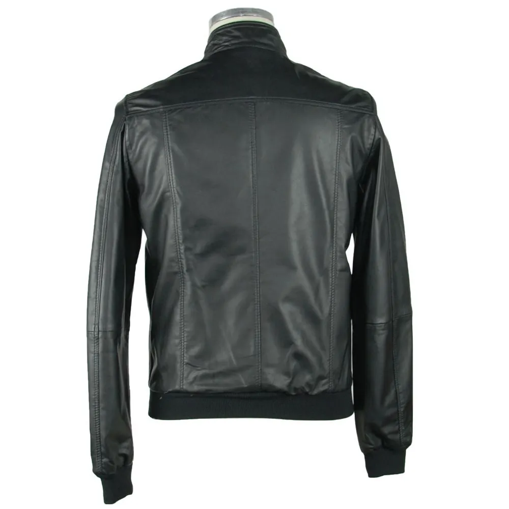 Emilio Romanelli Sleek  Leather Jacket For Men's Men