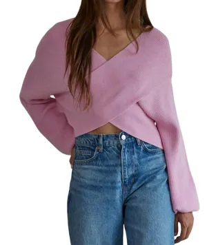 Emmy Sweater Top In Pink