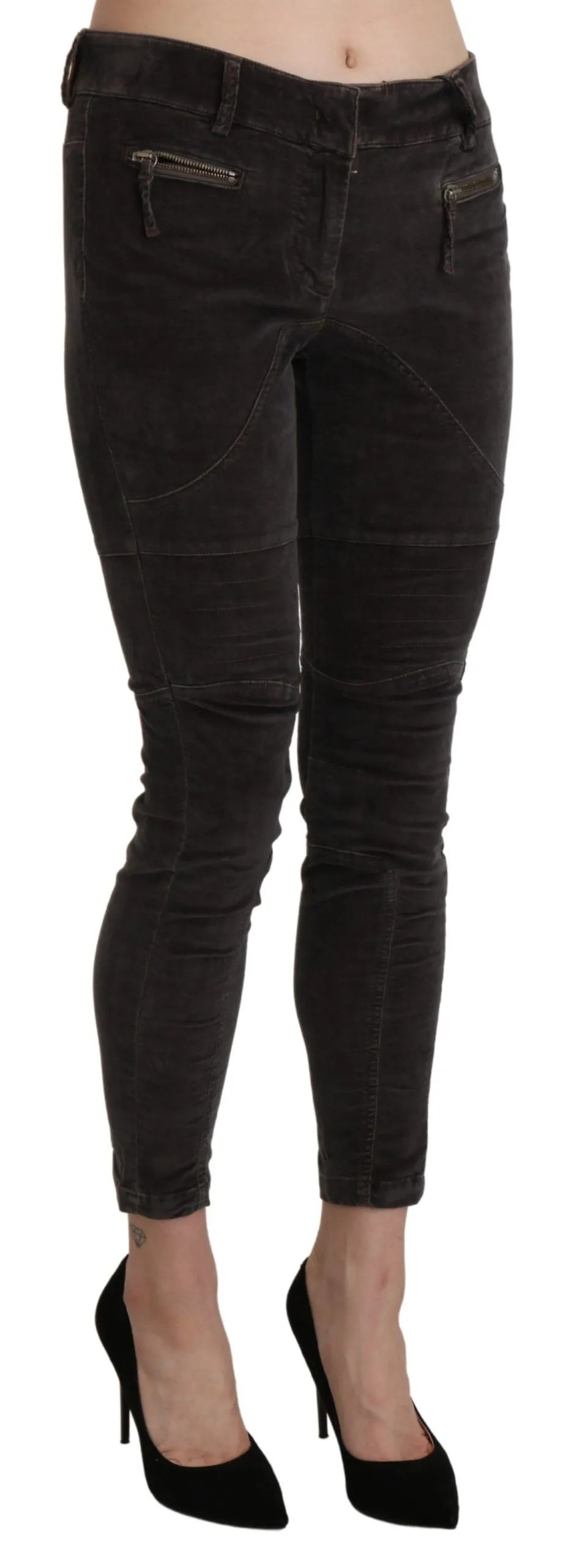 Ermanno Scervino  Velvet Capri Cropped Cotton Women's Pants